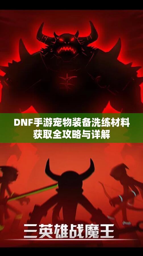 DNF手游宠物装备洗练材料获取全攻略与详解