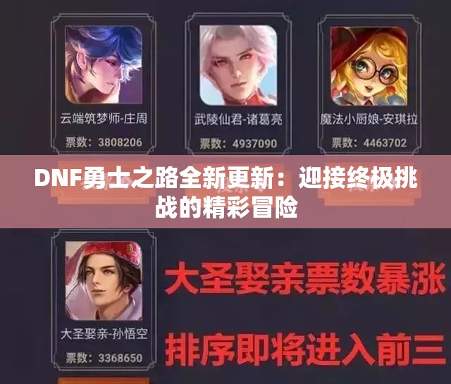 DNF勇士之路全新更新：迎接终极挑战的精彩冒险