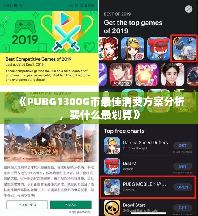 《PUBG1300G币最佳消费方案分析，买什么最划算》