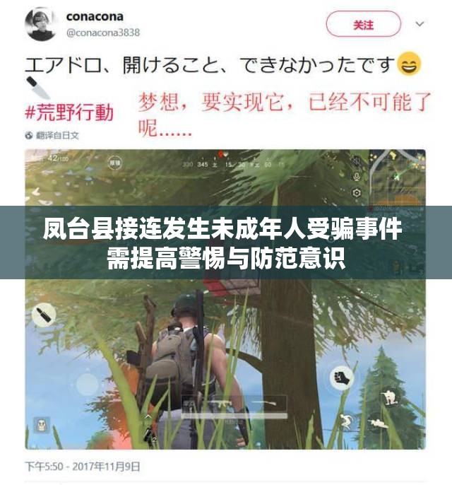 凤台县接连发生未成年人受骗事件 需提高警惕与防范意识