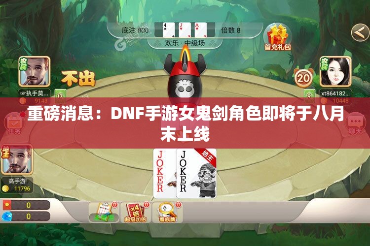 重磅消息：DNF手游女鬼剑角色即将于八月末上线