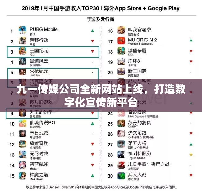 九一传媒公司全新网站上线，打造数字化宣传新平台